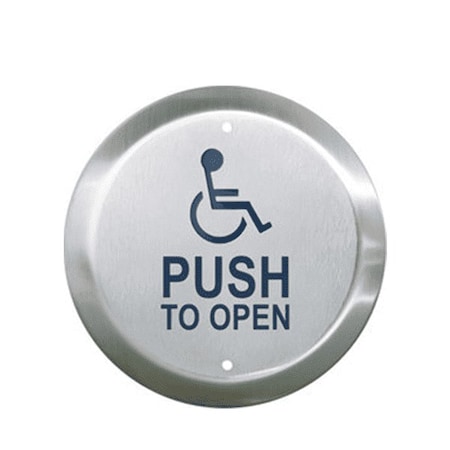 Camden Camden: 6" Round Push Plate Switch, Push to open faceplate graphic. CMD-CM-60/4